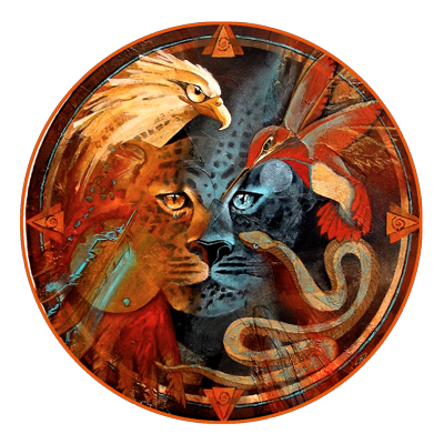 Les 9 rites Munay-Ki - Sachamama, Otorongo, Sirakinti et Appuchin, les gardiens des 4 directions.